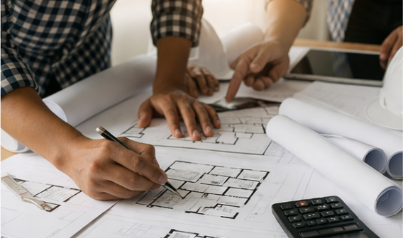 redacción del proyecto y construcción