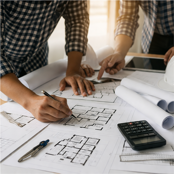 redacción del proyecto y construcción